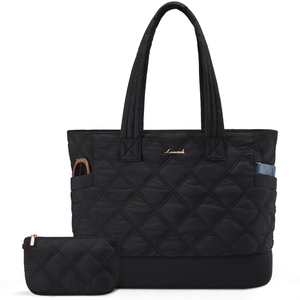 Tote Bag, Work Bag Quilted Puffer Tote Bag With Zier Travel, :v
